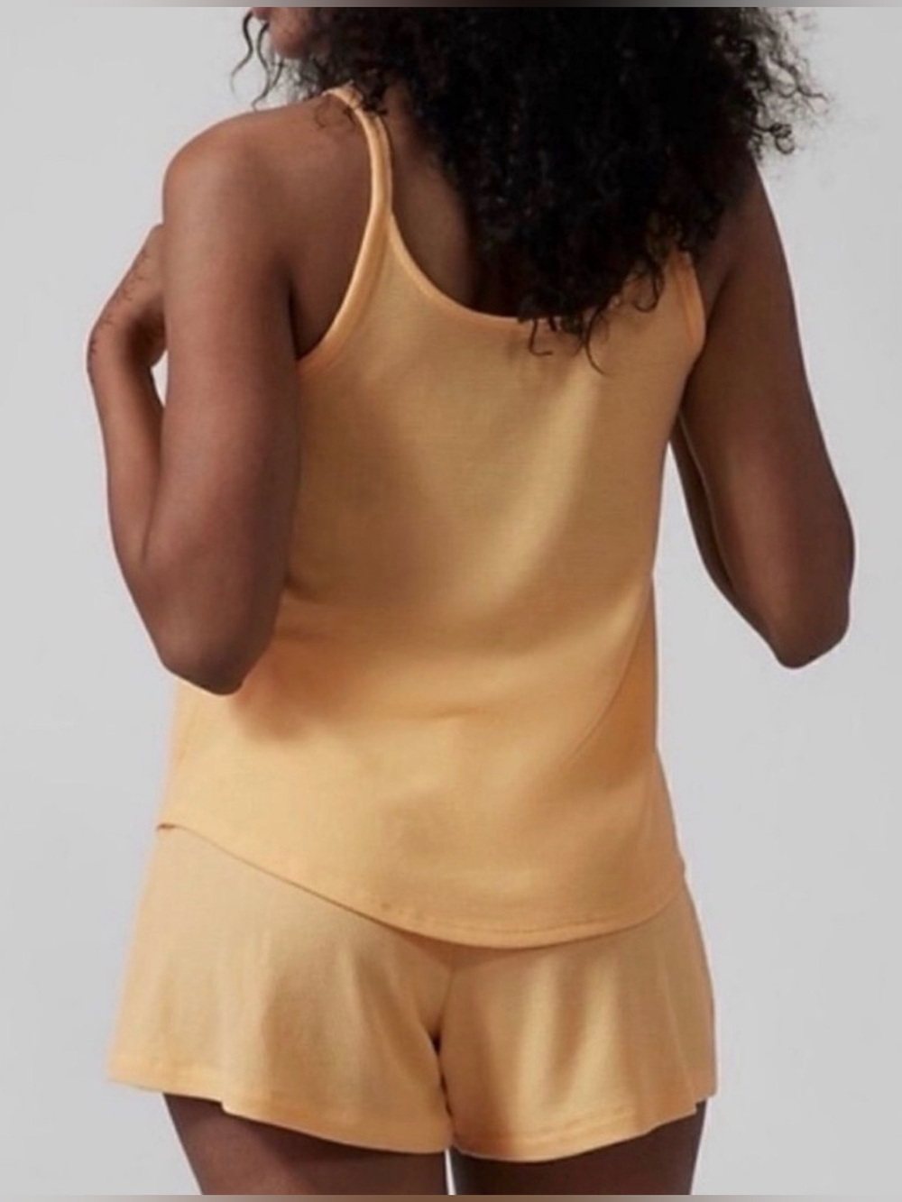 Athleta Wind Down Sleep Cami Short Set S Yellow - Picture 2 of 9